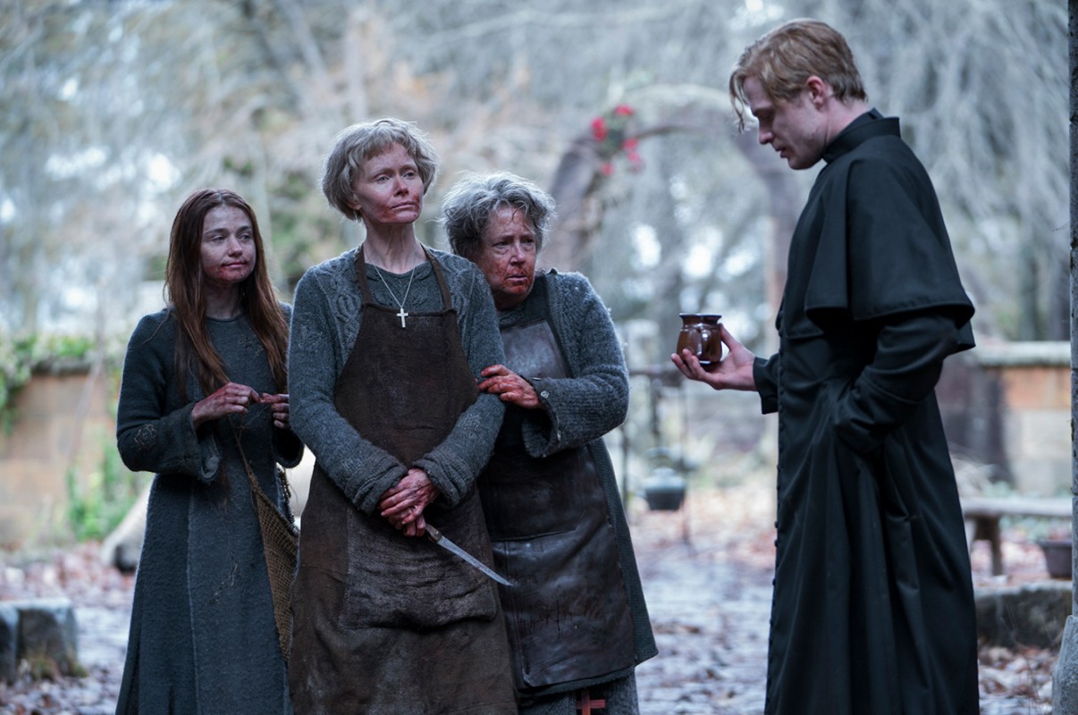 Essie Davis, Ann Dowd, Jessica Barden, and Sam Reid in Lambs of God (2019)