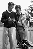 George Stevens with son George Stevens Jr. at Lakeside Golf Course in Burbank, California