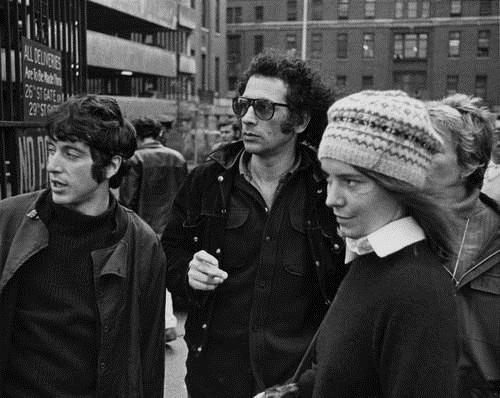 Al Pacino, Jerry Schatzberg, and Kitty Winn in The Panic in Needle Park (1971)