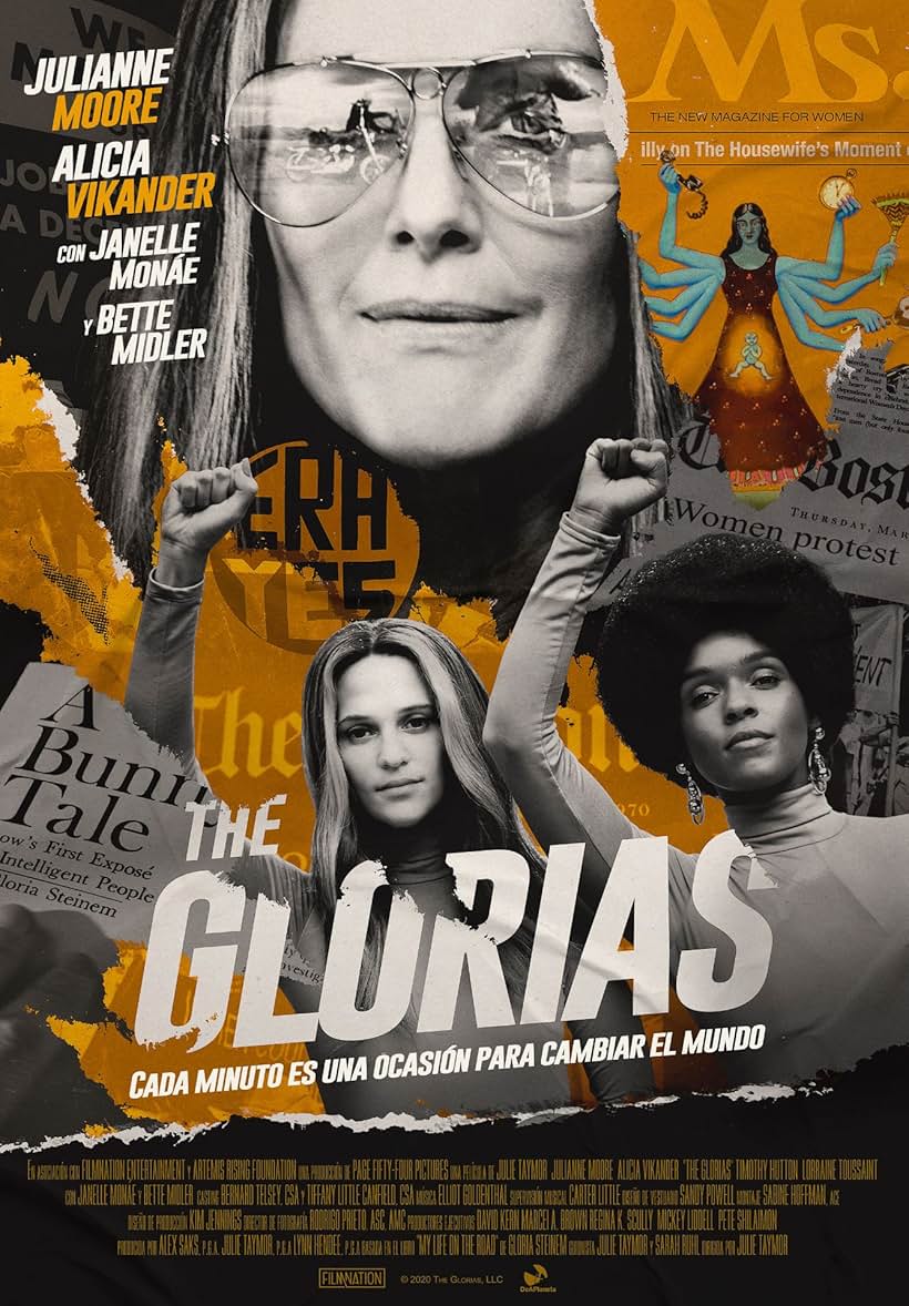 Julianne Moore, Timothy Hutton, Bette Midler, Olivia Olson, Janelle Monáe, Alicia Vikander, Lulu Wilson, and Ryan Kiera Armstrong in The Glorias (2020)