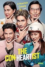 Kathaleeya McIntosh, Pongsatorn Jongwilas, Pimchanok Luevisadpaibul, Nadech Kugimiya, and Thiti Mahayotaruk in The Con-Heartist (2020)