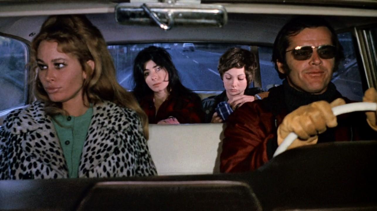 Jack Nicholson, Karen Black, Toni Basil, and Helena Kallianiotes in Five Easy Pieces (1970)