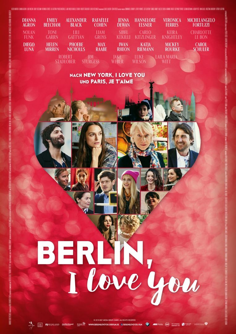 Helen Mirren, Mickey Rourke, Sylvester Groth, Keira Knightley, Jim Sturgess, Julia Dietze, Sibel Kekilli, Jenna Dewan, Dianna Agron, Emily Beecham, and Charlotte Le Bon in Berlin, I Love You (2019)