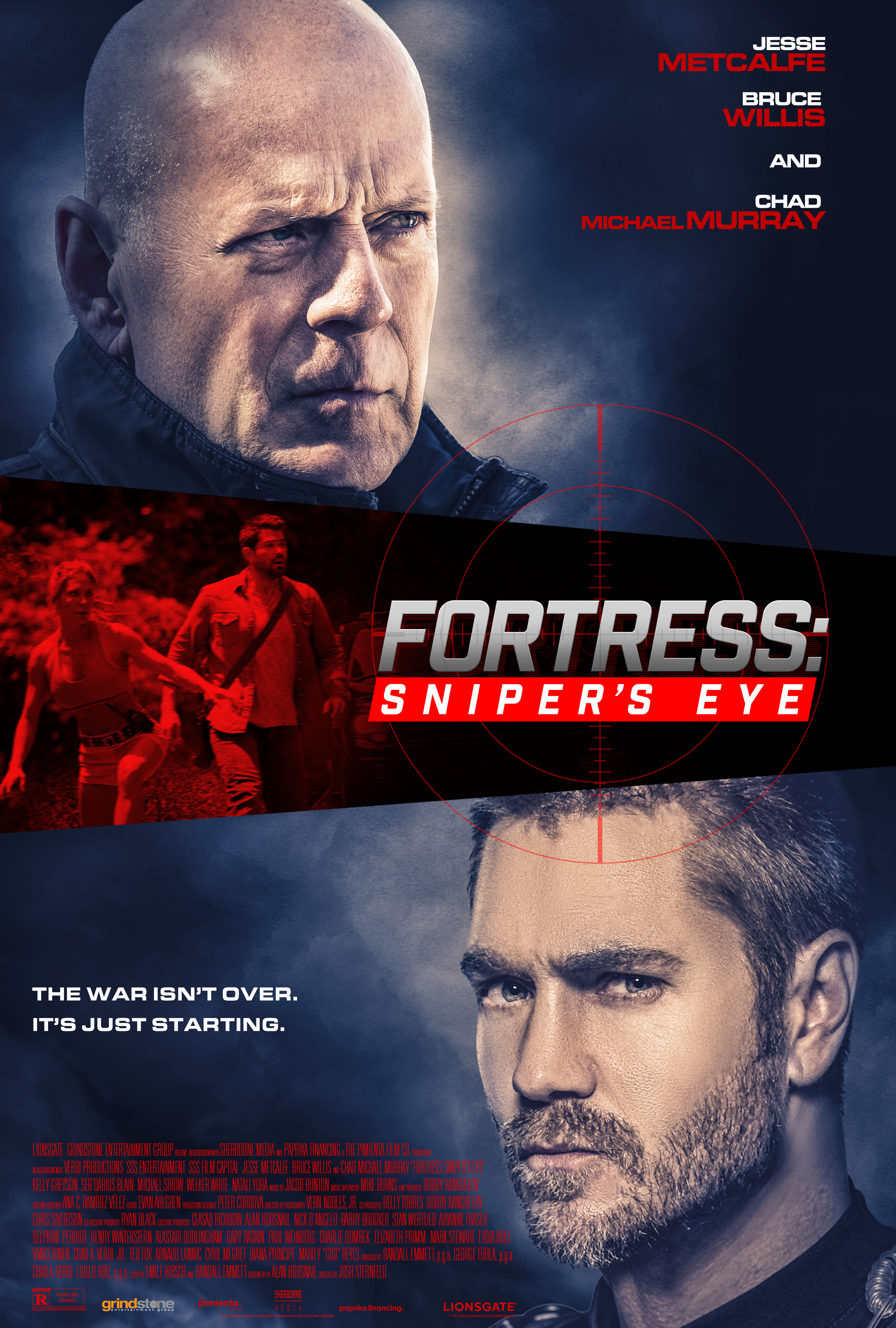 Bruce Willis and Jesse Metcalfe in Fortress: Sniper's Eye (2022)