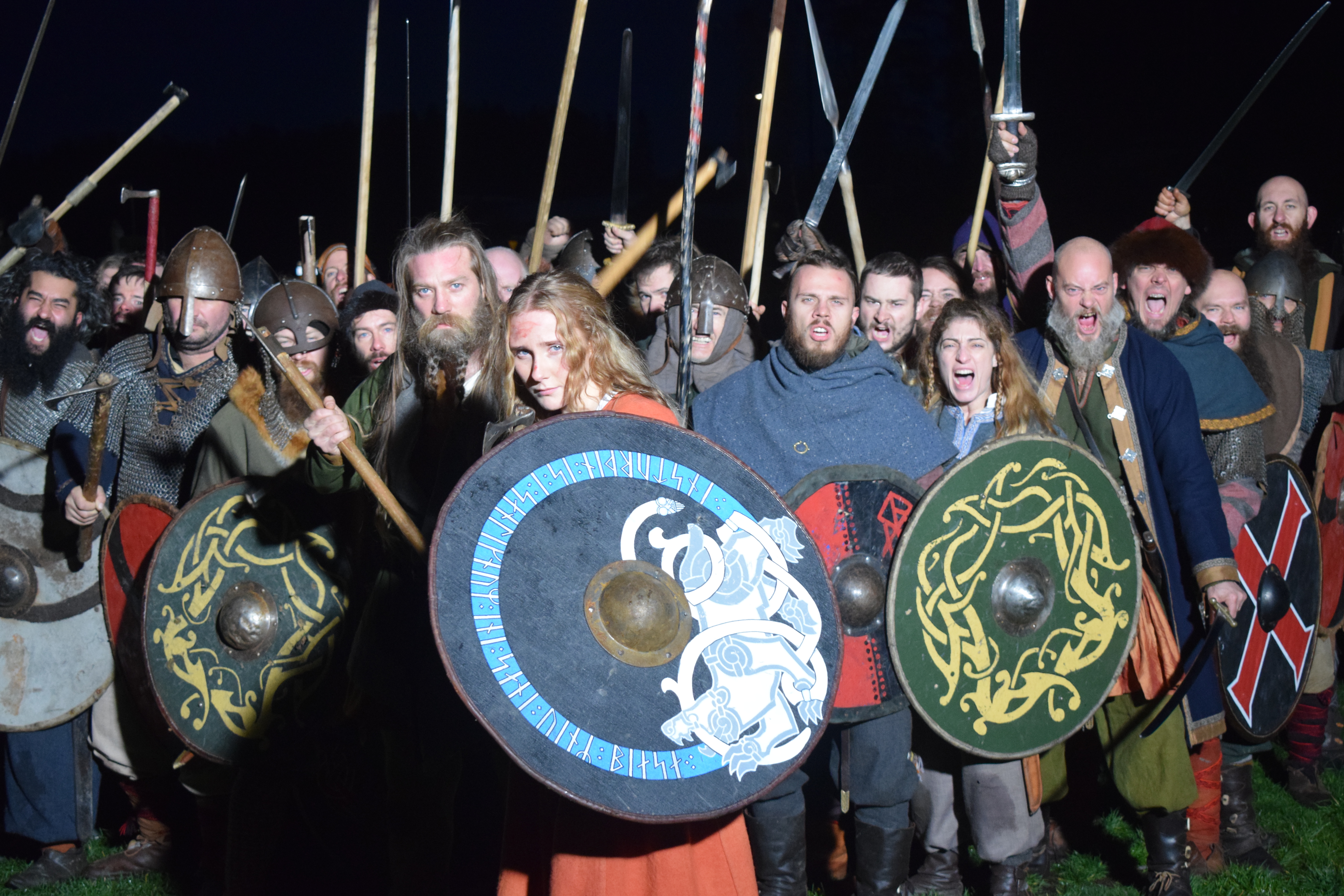 Bjarne Dahl, Moa Stefansdotter, Dennis Bengtsson, and Sandra Cabrera Lopez in Viking Warrior Women (2019)