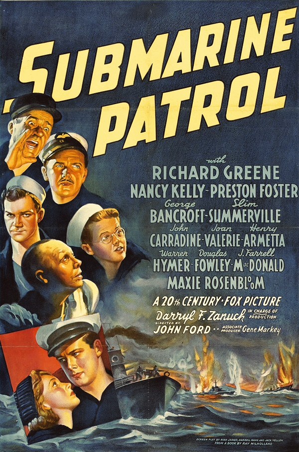 Elisha Cook Jr., Preston Foster, Douglas Fowley, Richard Greene, Dick Hogan, Nancy Kelly, and Slim Summerville in Submarine Patrol (1938)