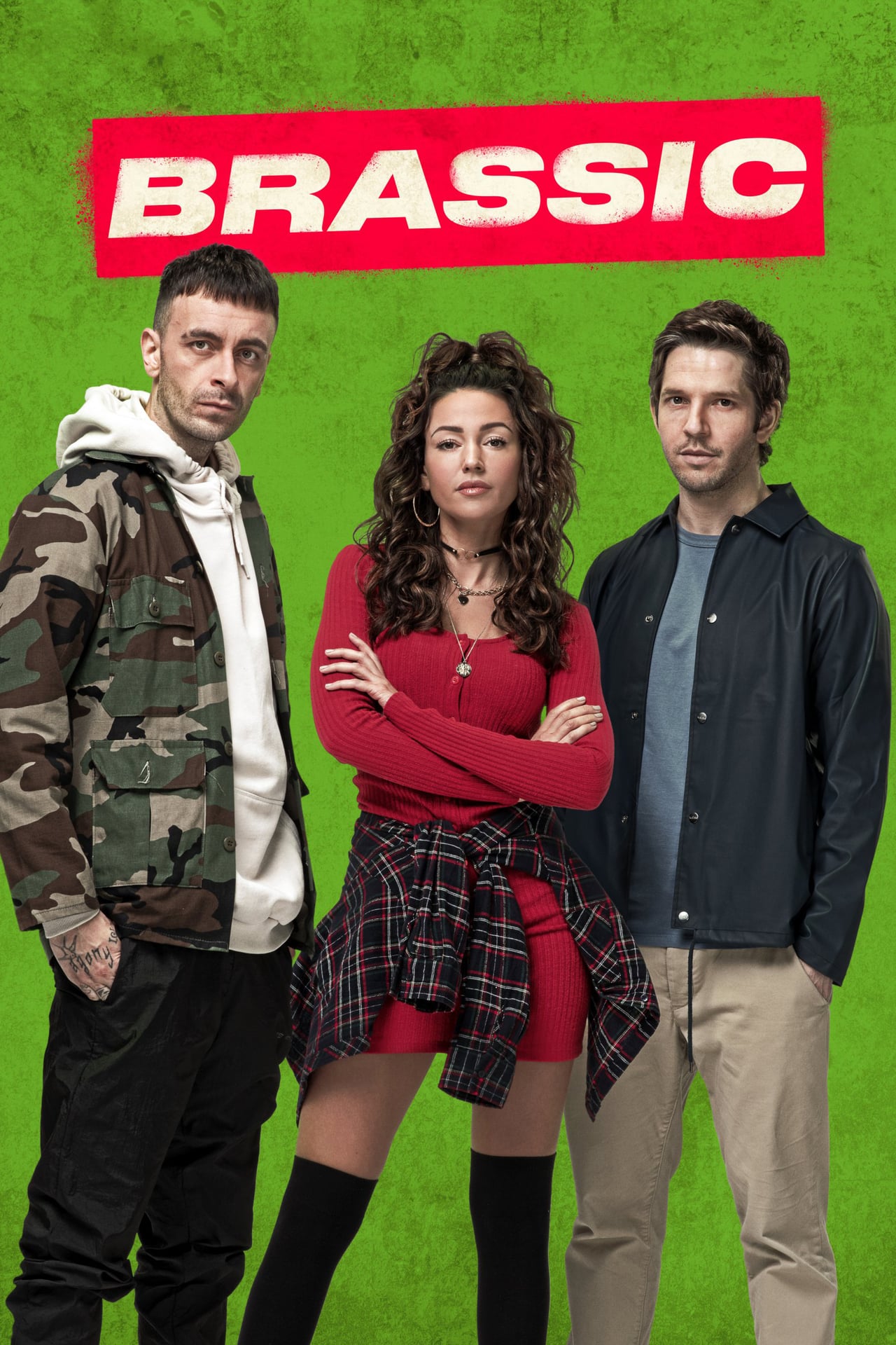 Joe Gilgun, Michelle Keegan, and Damien Molony in Brassic (2019)