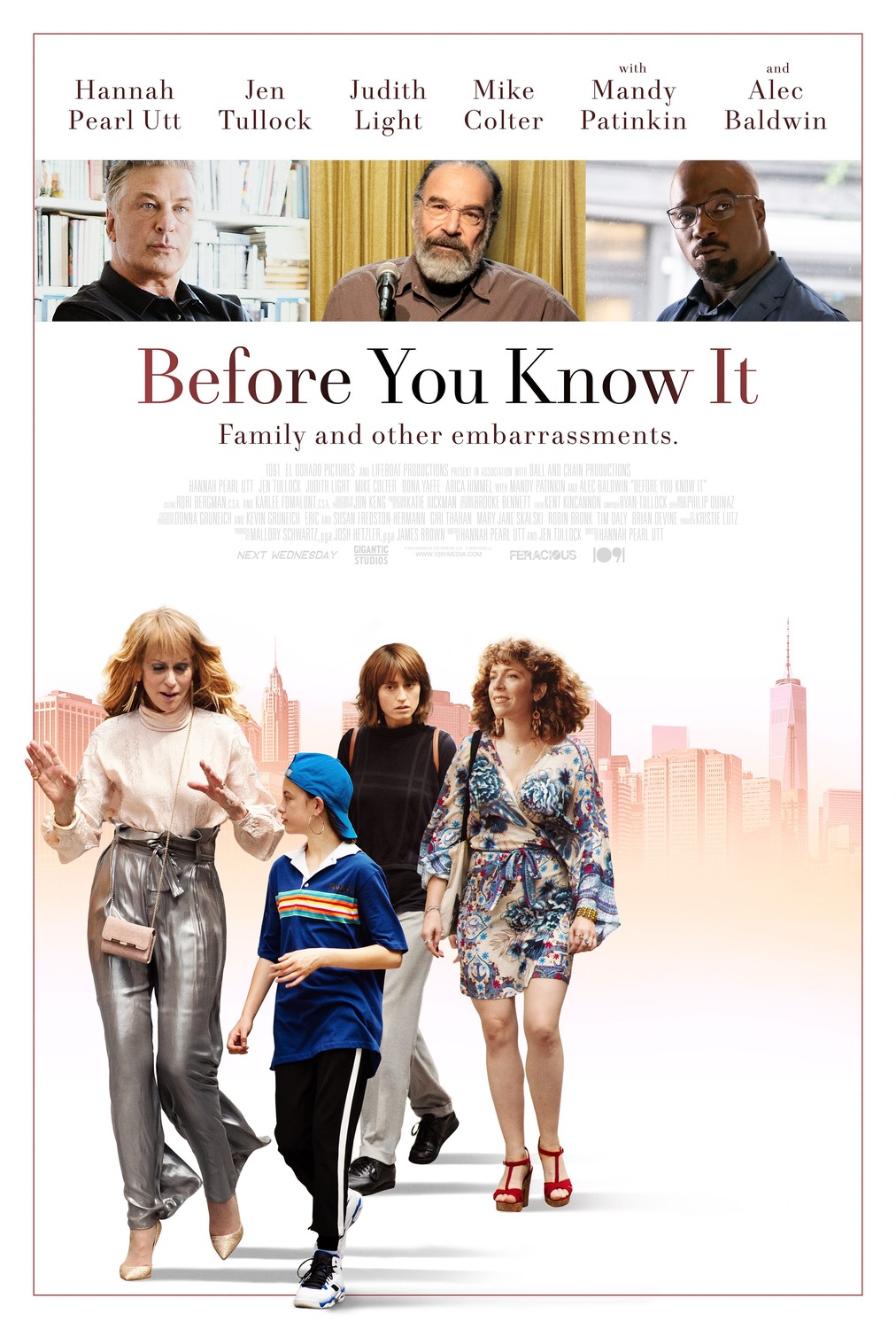 Alec Baldwin, Mandy Patinkin, Judith Light, Mike Colter, Linda Arroz, Hannah Pearl Utt, and Jen Tullock in Before You Know It (2019)