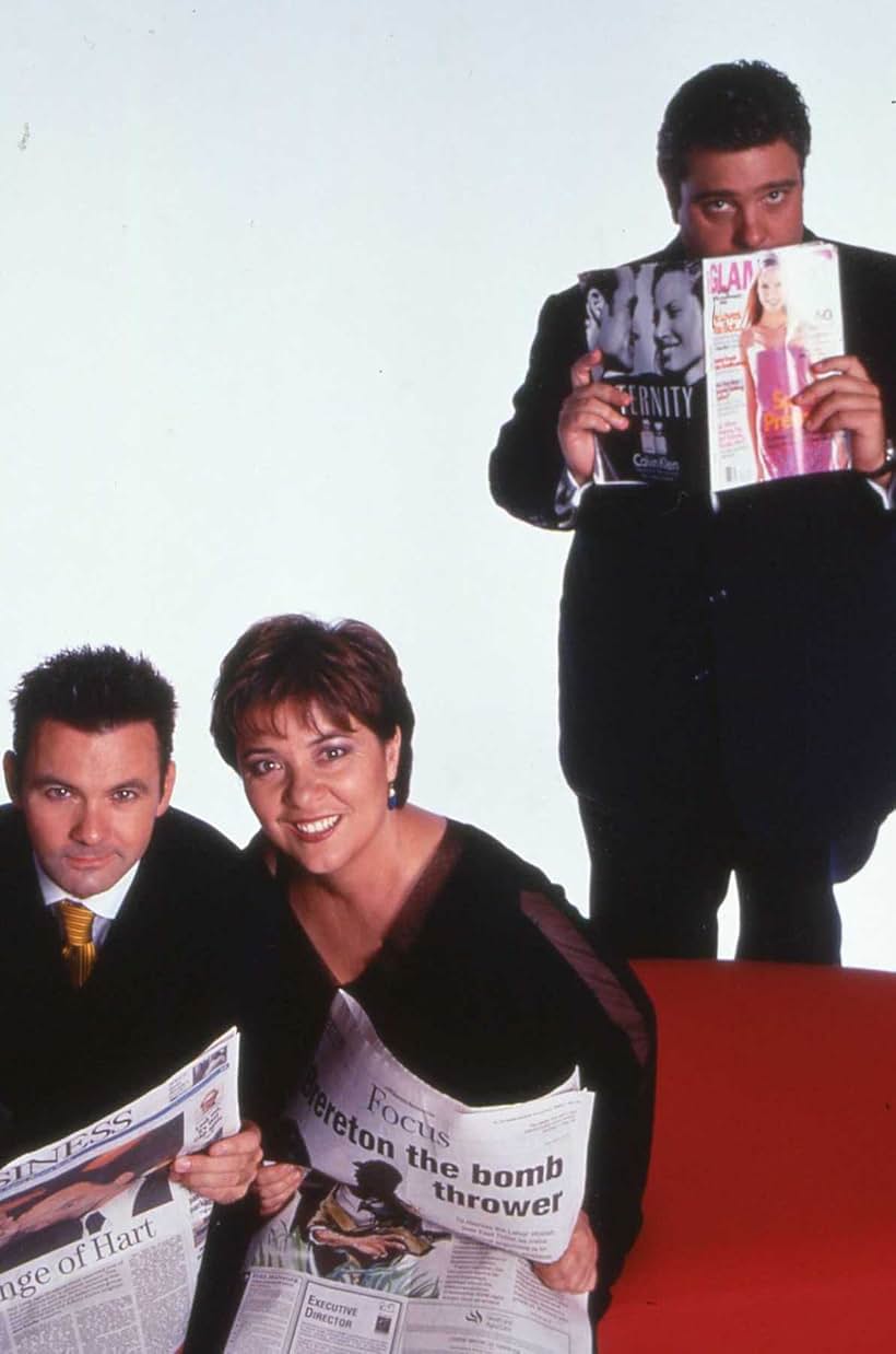 Julie McCrossin, Paul McDermott, and Mikey Robins in Good News Week (1996)