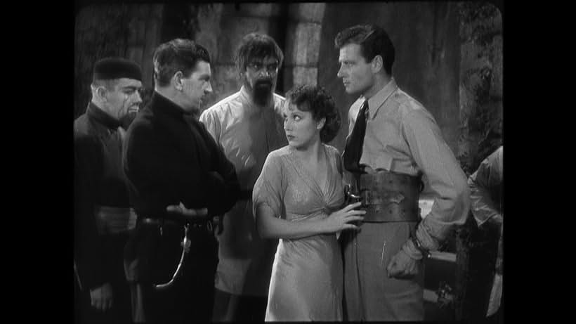 Leslie Banks, Steve Clemente, Noble Johnson, Joel McCrea, and Fay Wray in The Most Dangerous Game (1932)