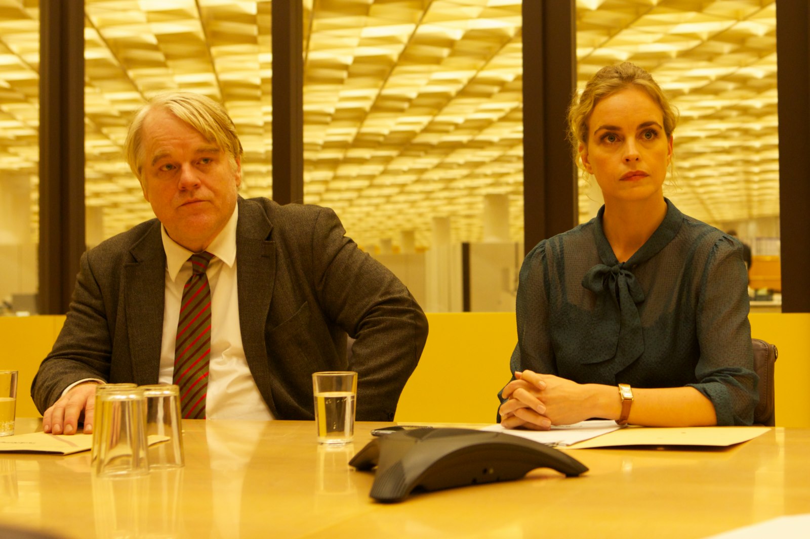 Philip Seymour Hoffman and Nina Hoss in A Most Wanted Man (2014)