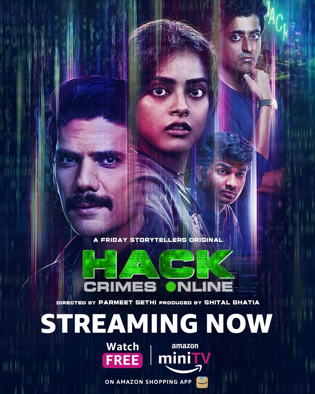 Akhil Khattar, Akash Ayyar, Vipul Gupta, and Riddhi Kumar in Hack: Crimes Online (2023)