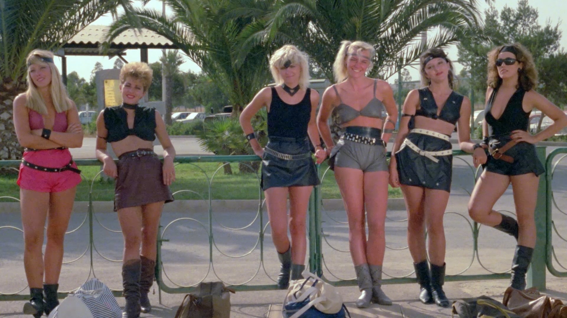 Françoise Bocci, Karin Brussels, Analía Ivars, Virginia Svenson, and Donna Cross in The Panther Squad (1984)