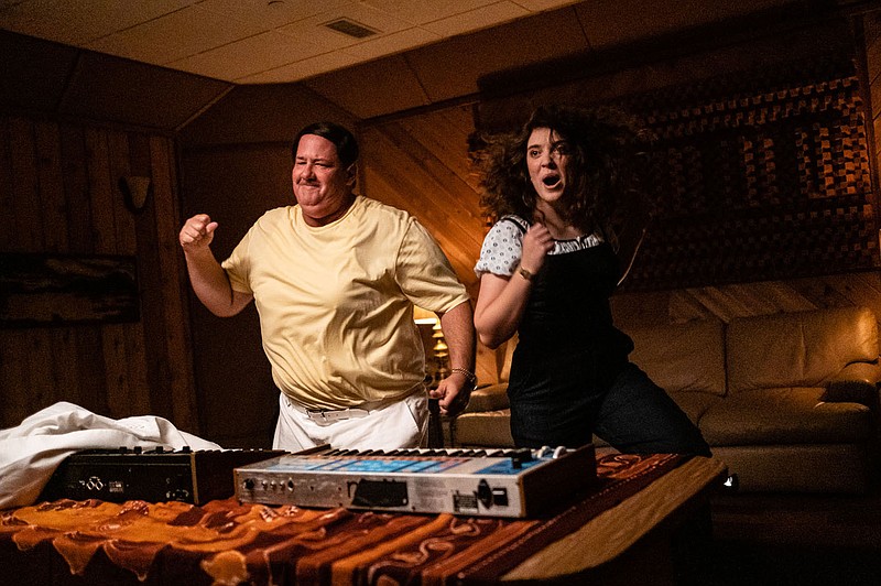 Brian Baumgartner and Shannon Hutchinson in Electric Jesus (2020)