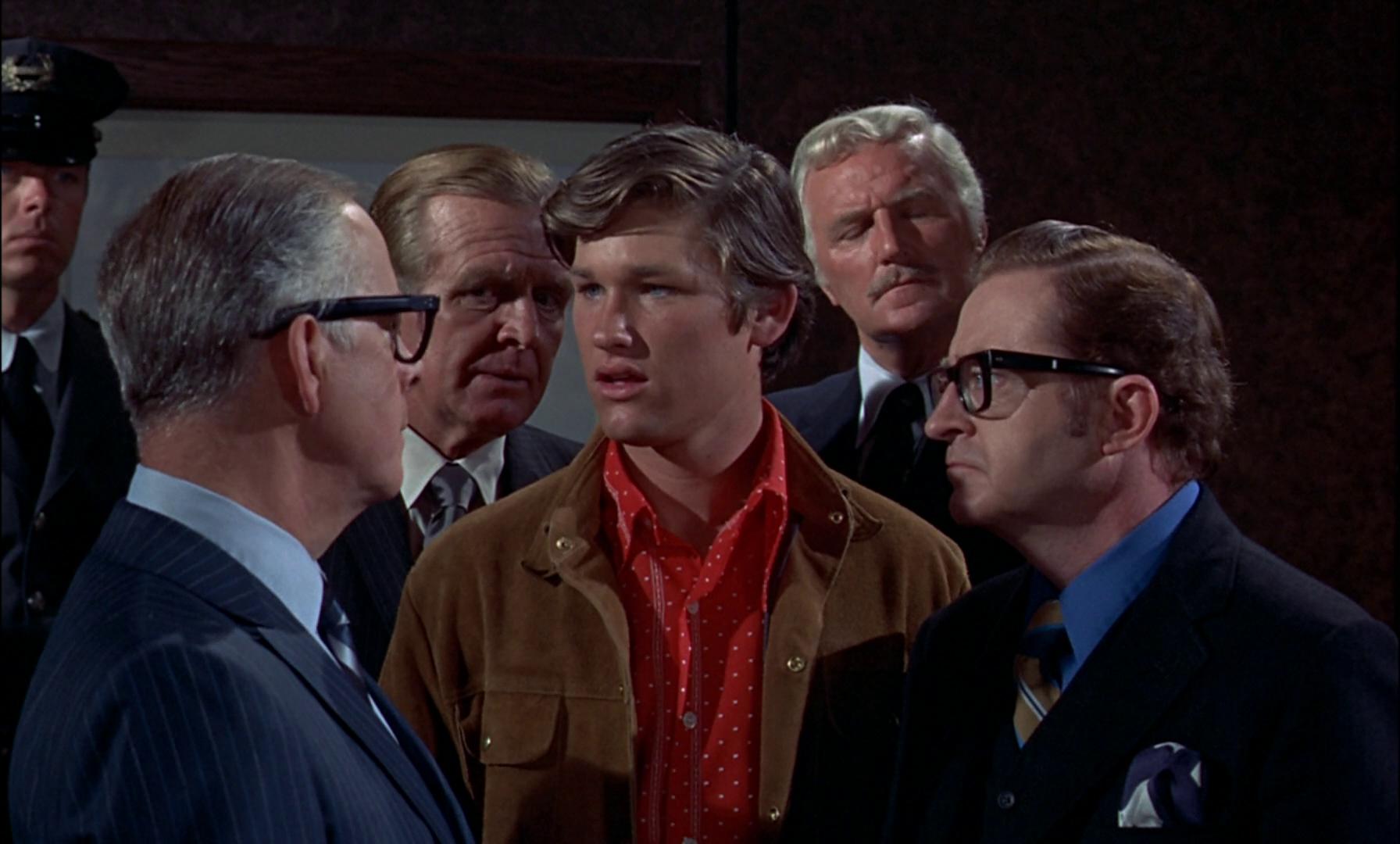 Kurt Russell, Joe Flynn, Harry Morgan, George N. Neise, and Hayden Rorke in The Barefoot Executive (1971)