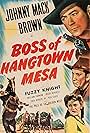 Johnny Mack Brown, Helen Deverell, and Fuzzy Knight in Boss of Hangtown Mesa (1942)