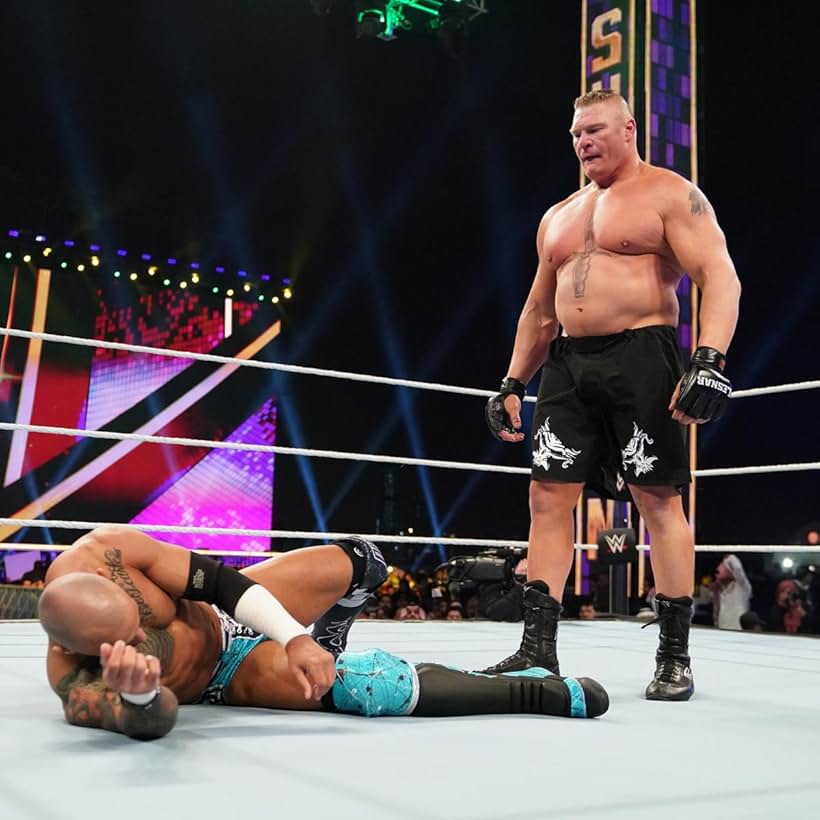 Brock Lesnar and Trevor Mann in WWE Super Show-Down (2020)