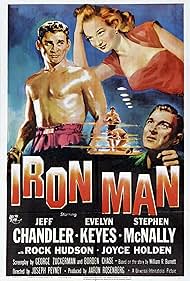 Jeff Chandler, Evelyn Keyes, and Stephen McNally in Iron Man (1951)