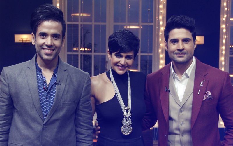 Tusshar Kapoor, Mandira Bedi, and Rajeev Khandelwal in Juzz Baatt (2018)