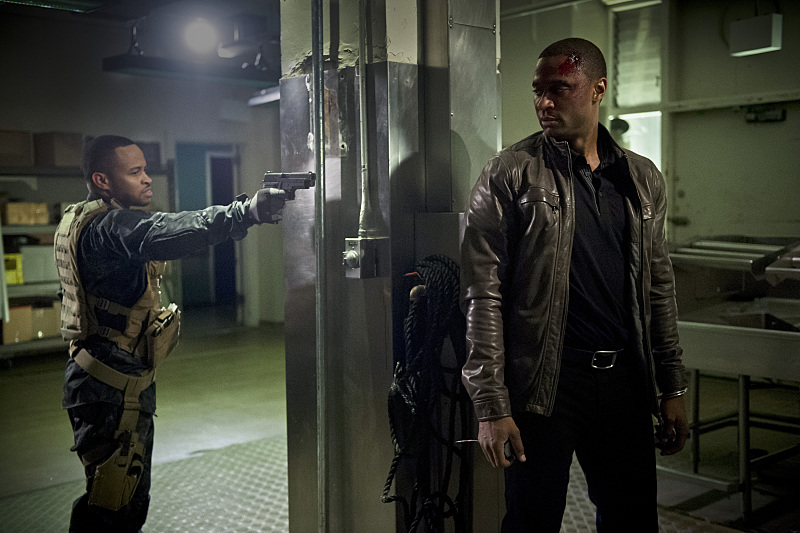 Eugene Byrd and David Ramsey in Arrow (2012)