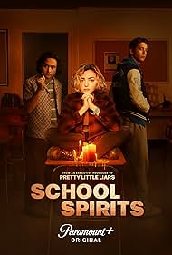 Peyton List, Milo Manheim, and Kristian Ventura in School Spirits (2023)