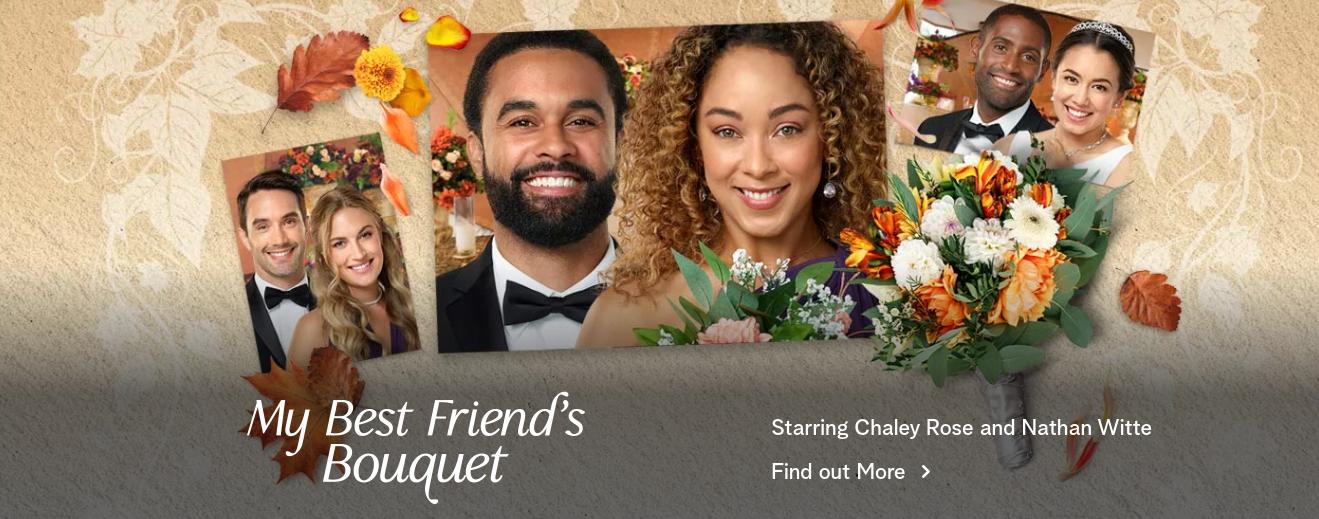 Nathan Witte, Casey Manderson, Luisa d'Oliveira, Thomas Cadrot, Chaley Rose, and Rebecca Olson in My Best Friend's Bouquet (2020)