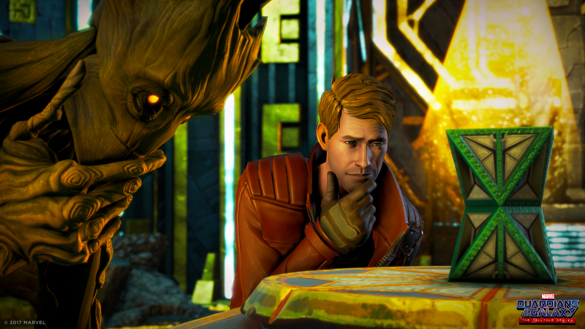 Scott Porter and Adam Harrington in Guardians of the Galaxy: The Telltale Series (2017)