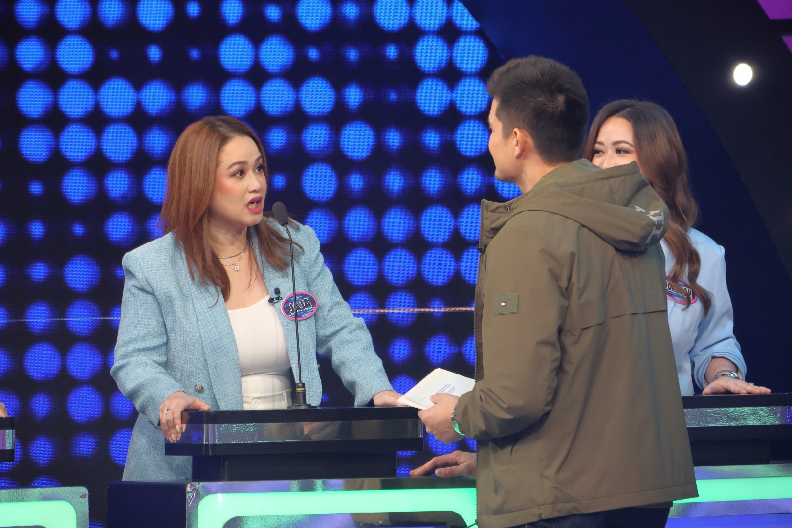 Dingdong Dantes and Jaja Gonzales in Family Feud Philippines (2022)