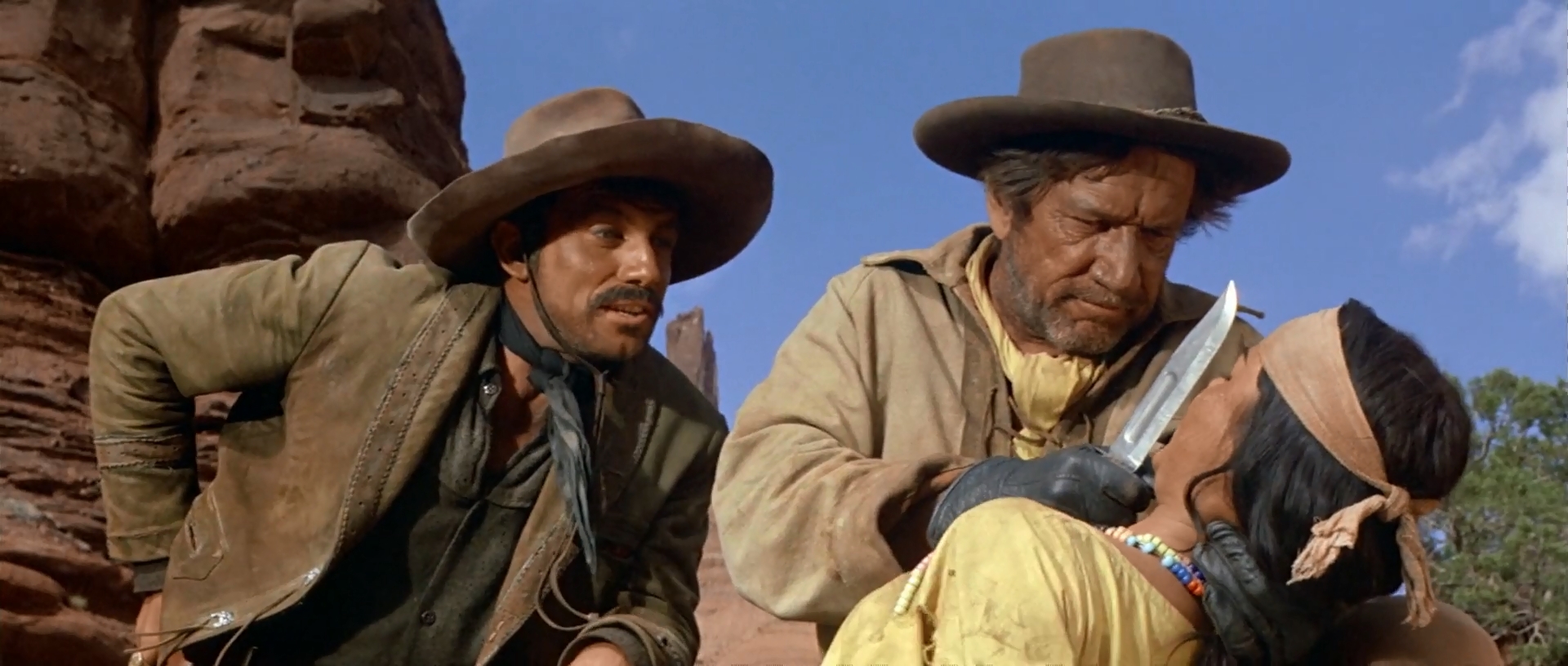 Richard Boone, Anthony Franciosa, and Wende Wagner in Rio Conchos (1964)