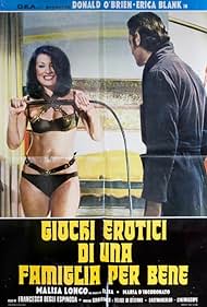 Malisa Longo and Donald O'Brien in Giochi erotici di una famiglia per bene (1975)