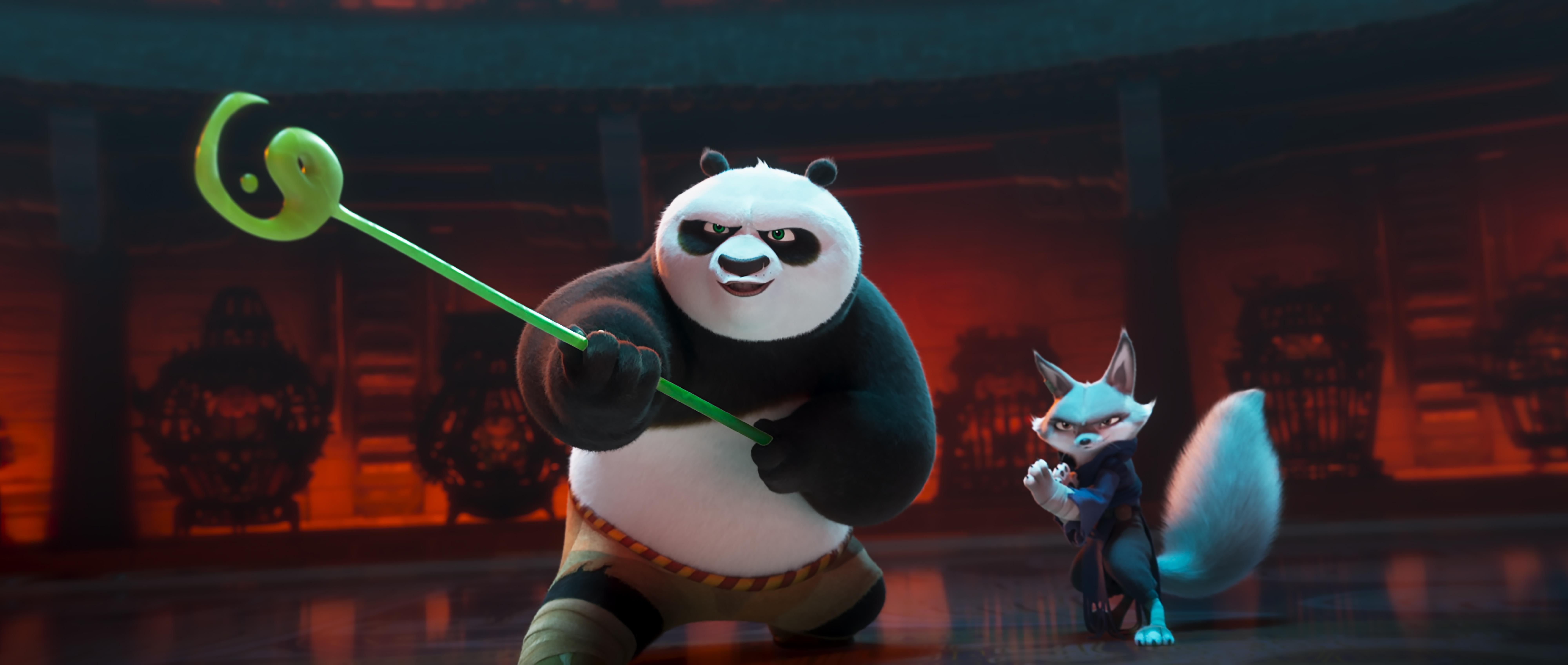 Jack Black and Awkwafina in Kung Fu Panda 4 (2024)