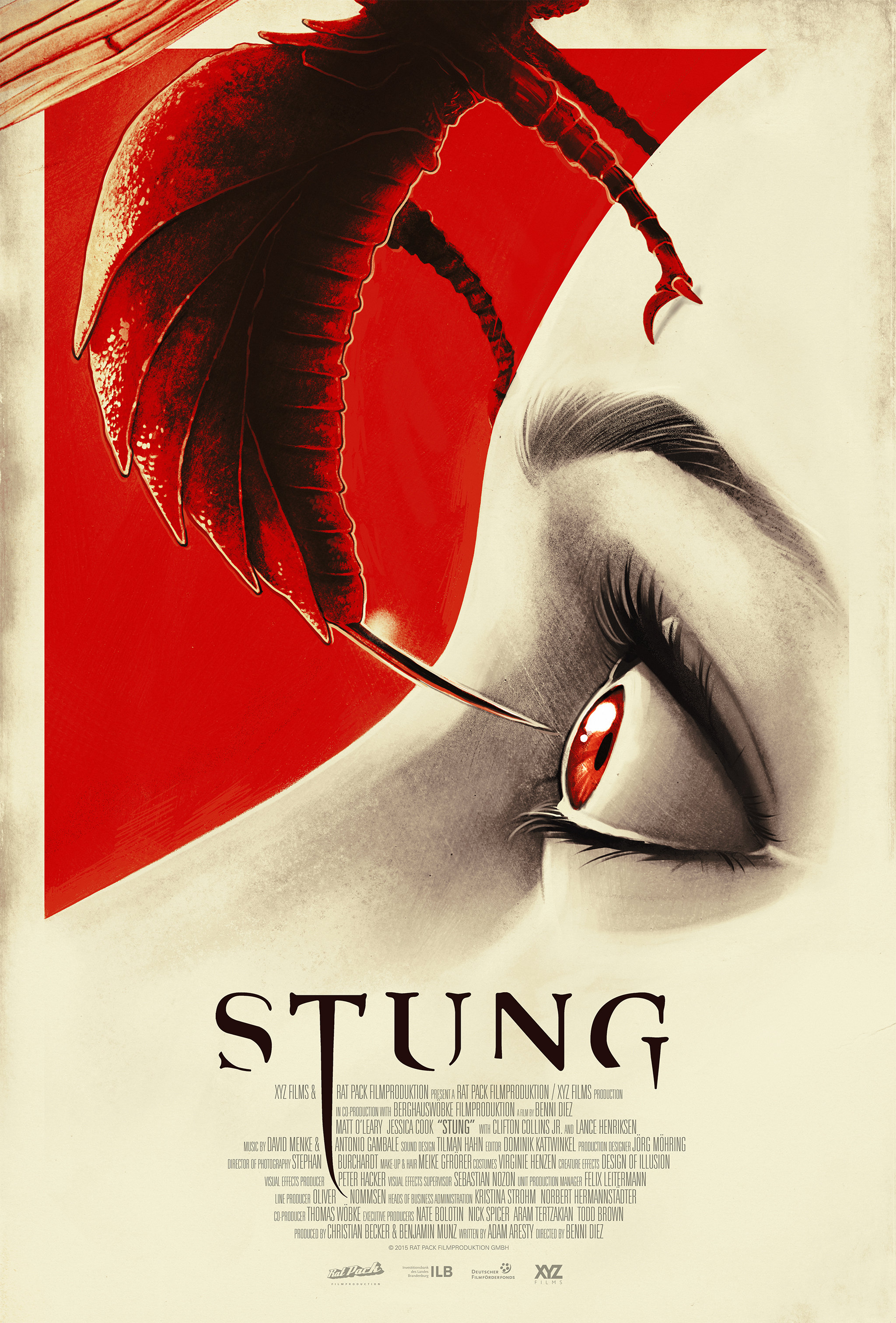 Lance Henriksen, Clifton Collins Jr., Christian Becker, Florentine Lahme, Matt O'Leary, Kathleen Renish, Benni Diez, Tony De Maeyer, David Masterson, Benjamin Munz, Cecilia Pillado, Eve Slatner, Daniele Rizzo, Jessica Cook, and Adam Aresty in Stung (2015)