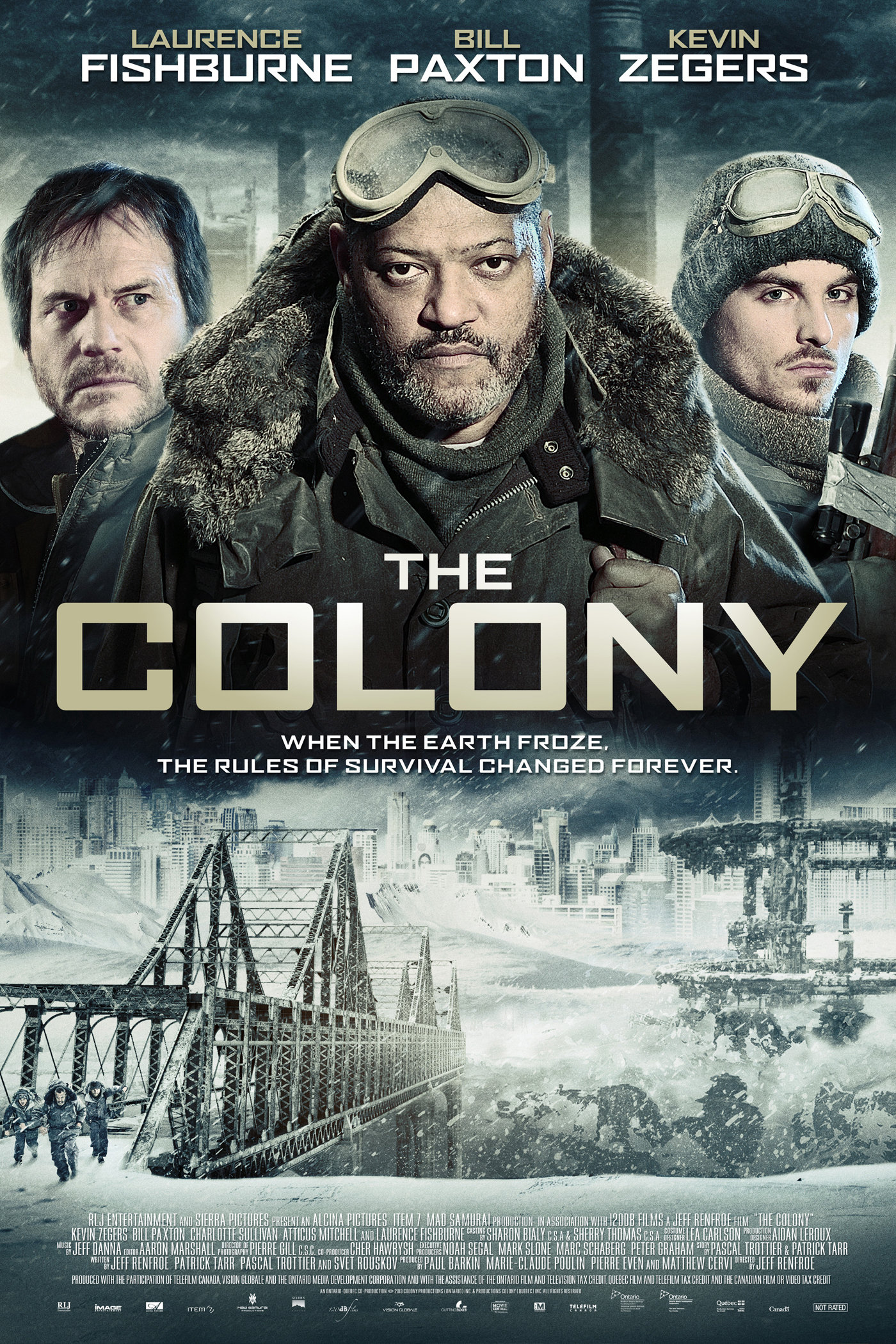 Bill Paxton, Laurence Fishburne, and Kevin Zegers in The Colony (2013)