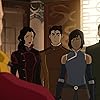 David Faustino, P.J. Byrne, Janet Varney, and Seychelle Gabriel in The Legend of Korra (2012)