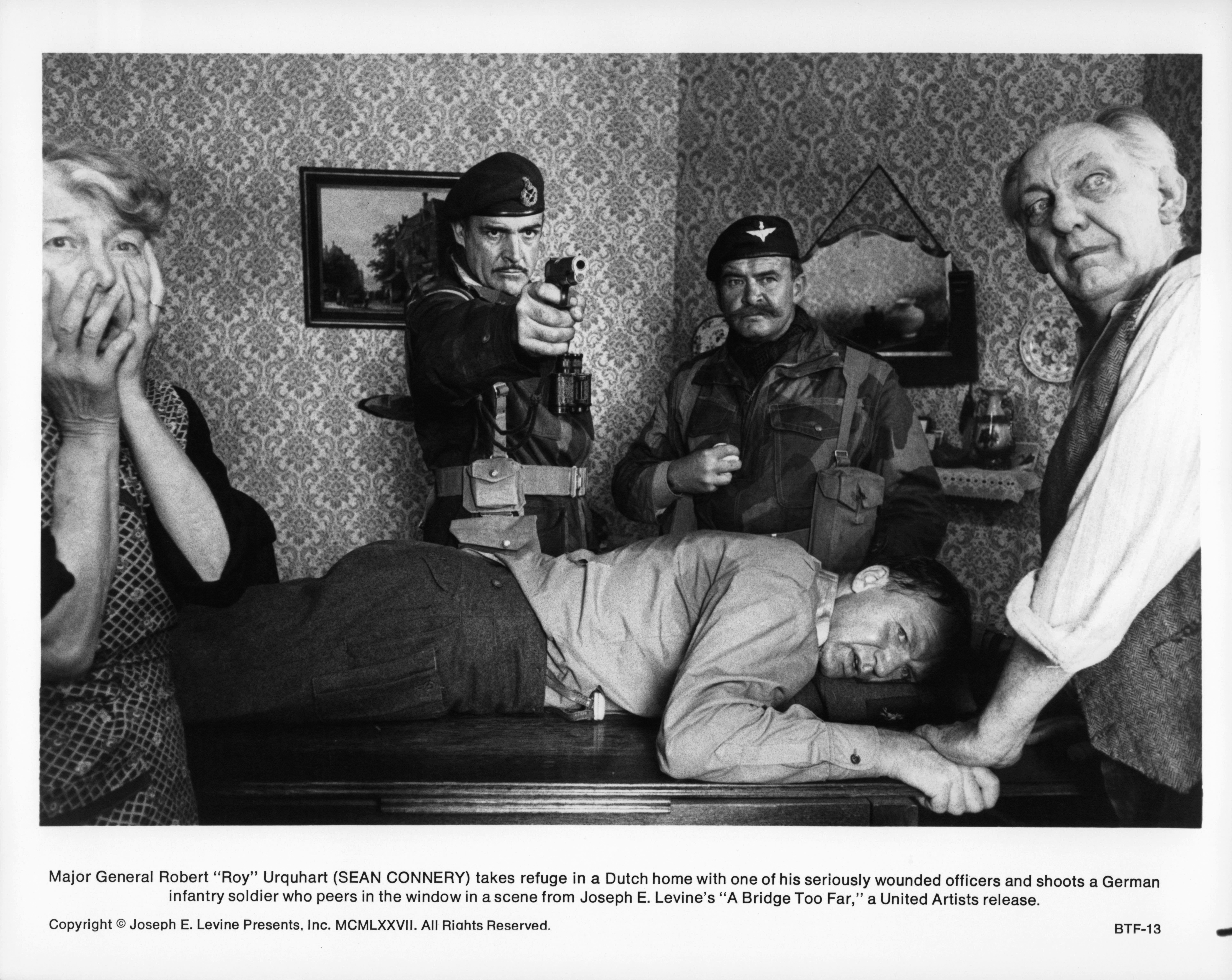 Sean Connery, Michael Graham Cox, Donald Douglas, Georgette Reyevski, and Johan te Slaa in A Bridge Too Far (1977)