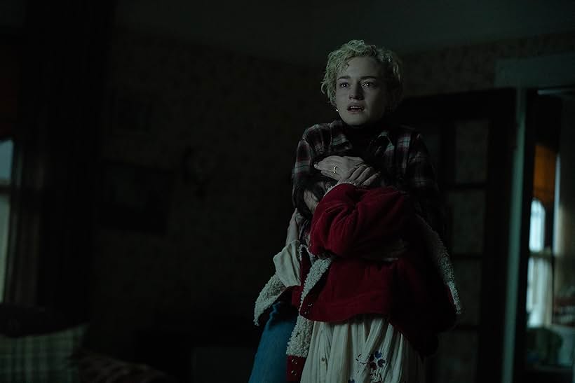 Matilda Firth and Julia Garner in Wolf Man (2025)