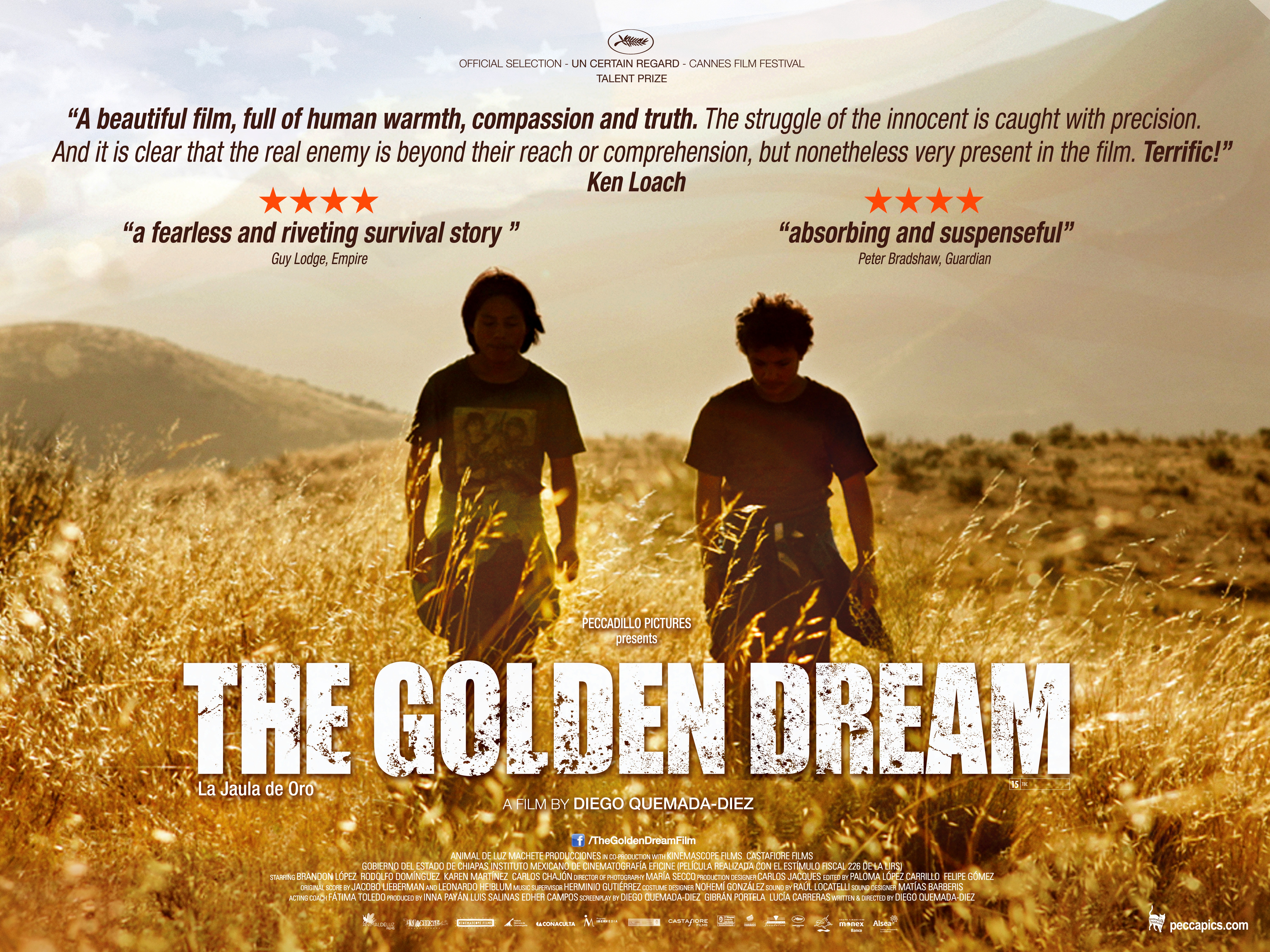 Rodolfo Domínguez and Brandon López in The Golden Dream (2013)