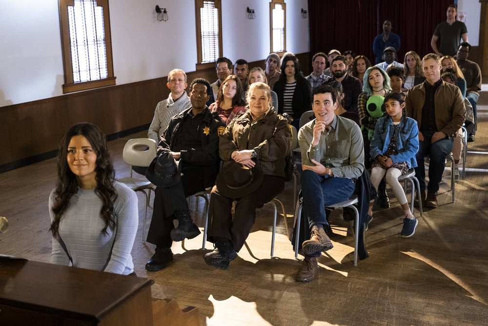 Alan Tudyk, Elizabeth Bowen, Meredith Garretson, Corey Reynolds, Levi Fiehler, and Taylor Blackwell in Family Day (2022)