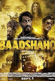 Ajay Devgn, Sanjay Mishra, Emraan Hashmi, Ileana D'Cruz, Esha Gupta, and Vidyut Jammwal in Baadshaho (2017)