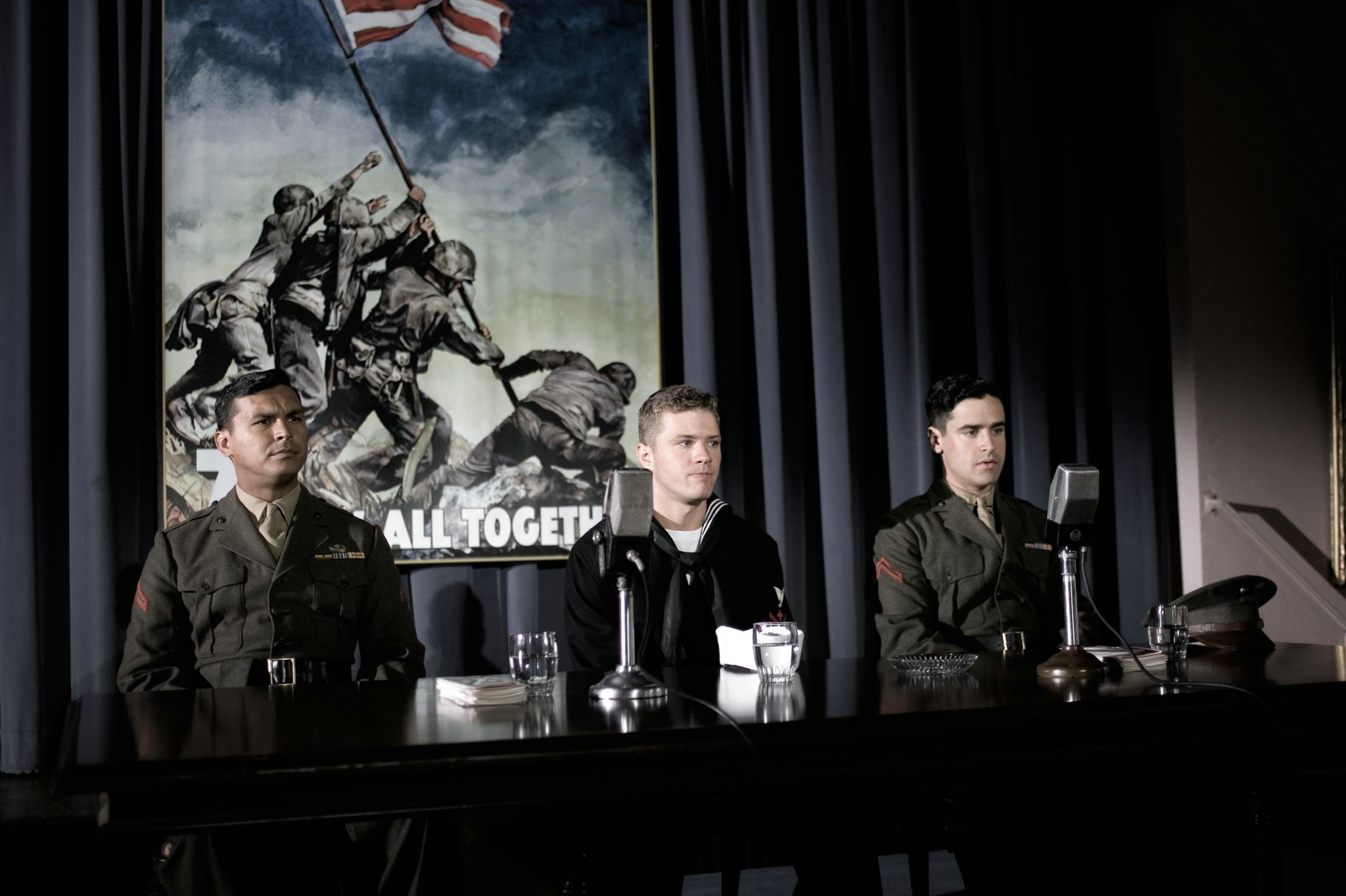 Ryan Phillippe, Adam Beach, and Jesse Bradford in Flags of Our Fathers (2006)