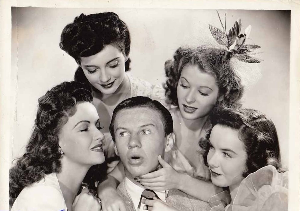 Frances Gifford, Jimmy Lydon, Diana Lynn, Anne Rooney, and Gail Russell in Henry Aldrich Gets Glamour (1943)