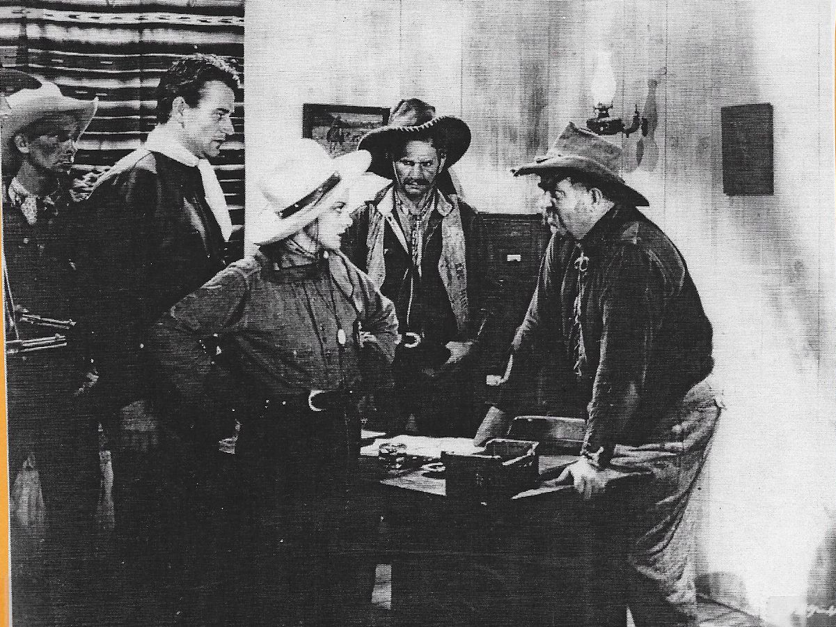 John Wayne, Sheila Bromley, Yakima Canutt, Jack Curtis, and Tex Palmer in Westward Ho (1935)