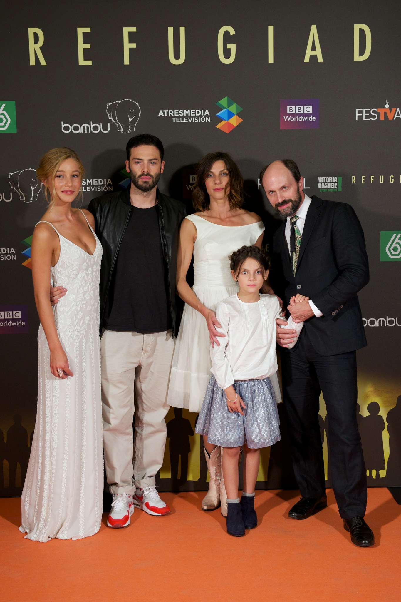 Will Keen, Natalia Tena, David Leon, Charlotte Vega, and Dafne Keen at an event for The Refugees (2014)