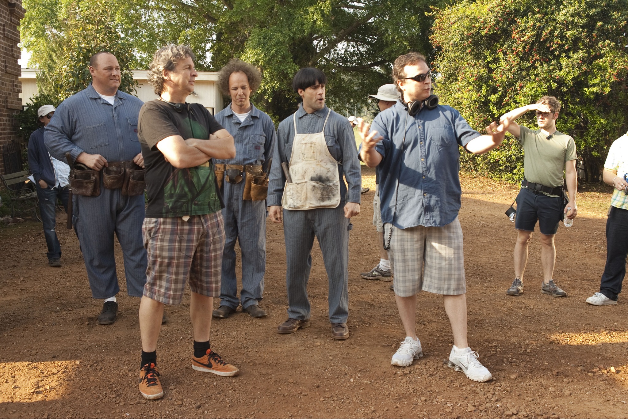 Sean Hayes, Bobby Farrelly, Chris Diamantopoulos, Peter Farrelly, and Will Sasso in The Three Stooges (2012)