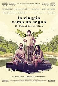 Dakota Johnson, Shia LaBeouf, and Zack Gottsagen in In viaggio verso un sogno - The Peanut Butter Falcon (2019)