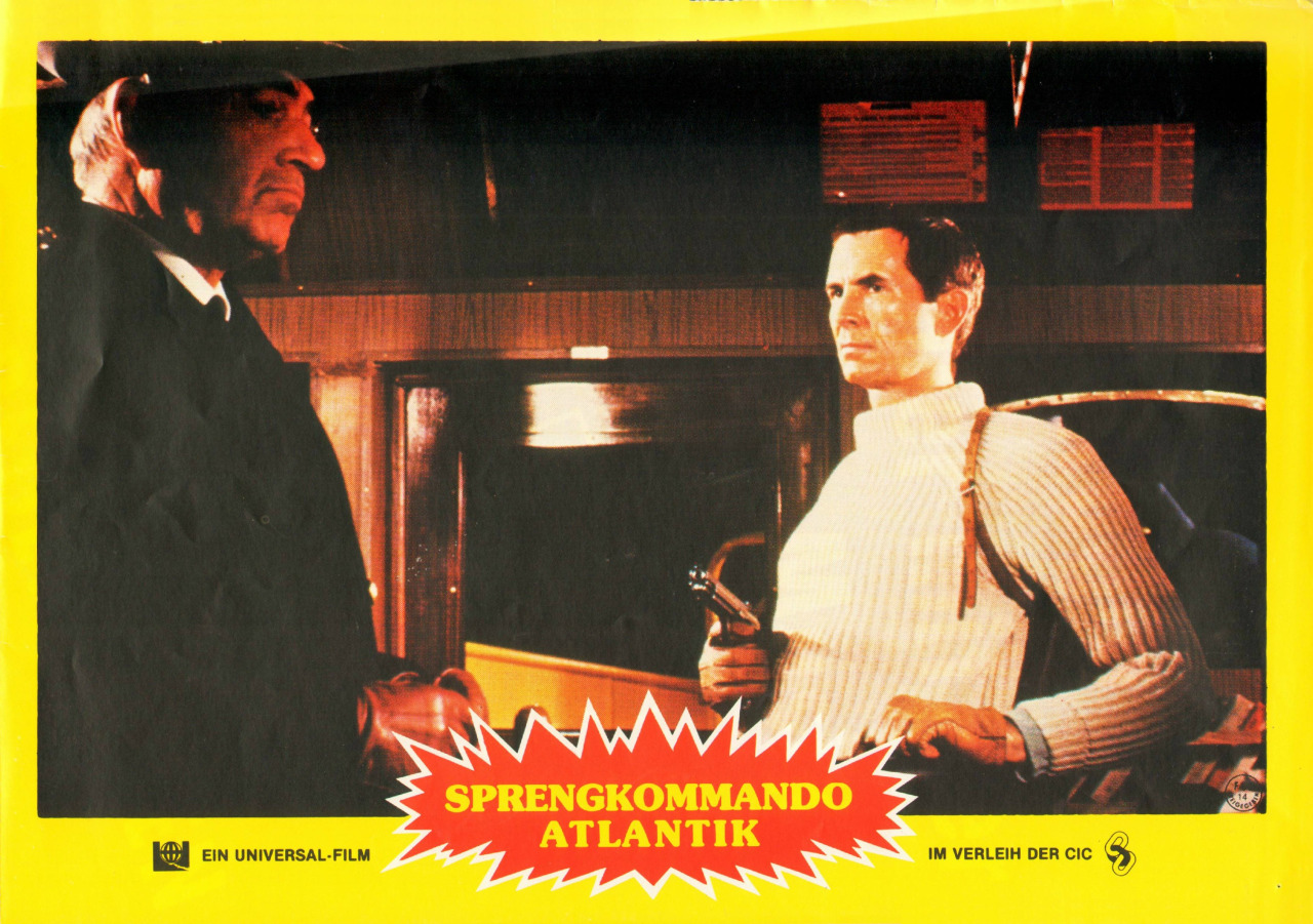 James Mason and Anthony Perkins in North Sea Hijack (1980)