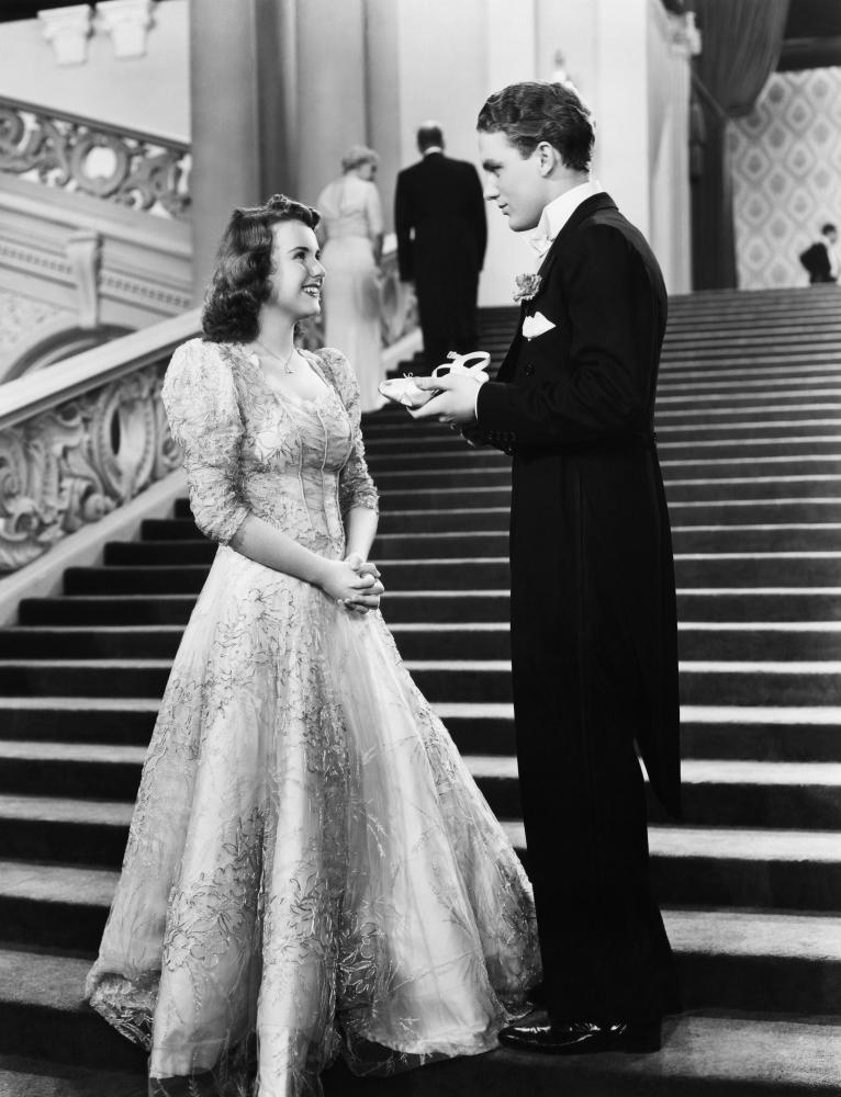 Deanna Durbin and Robert Stack in First Love (1939)