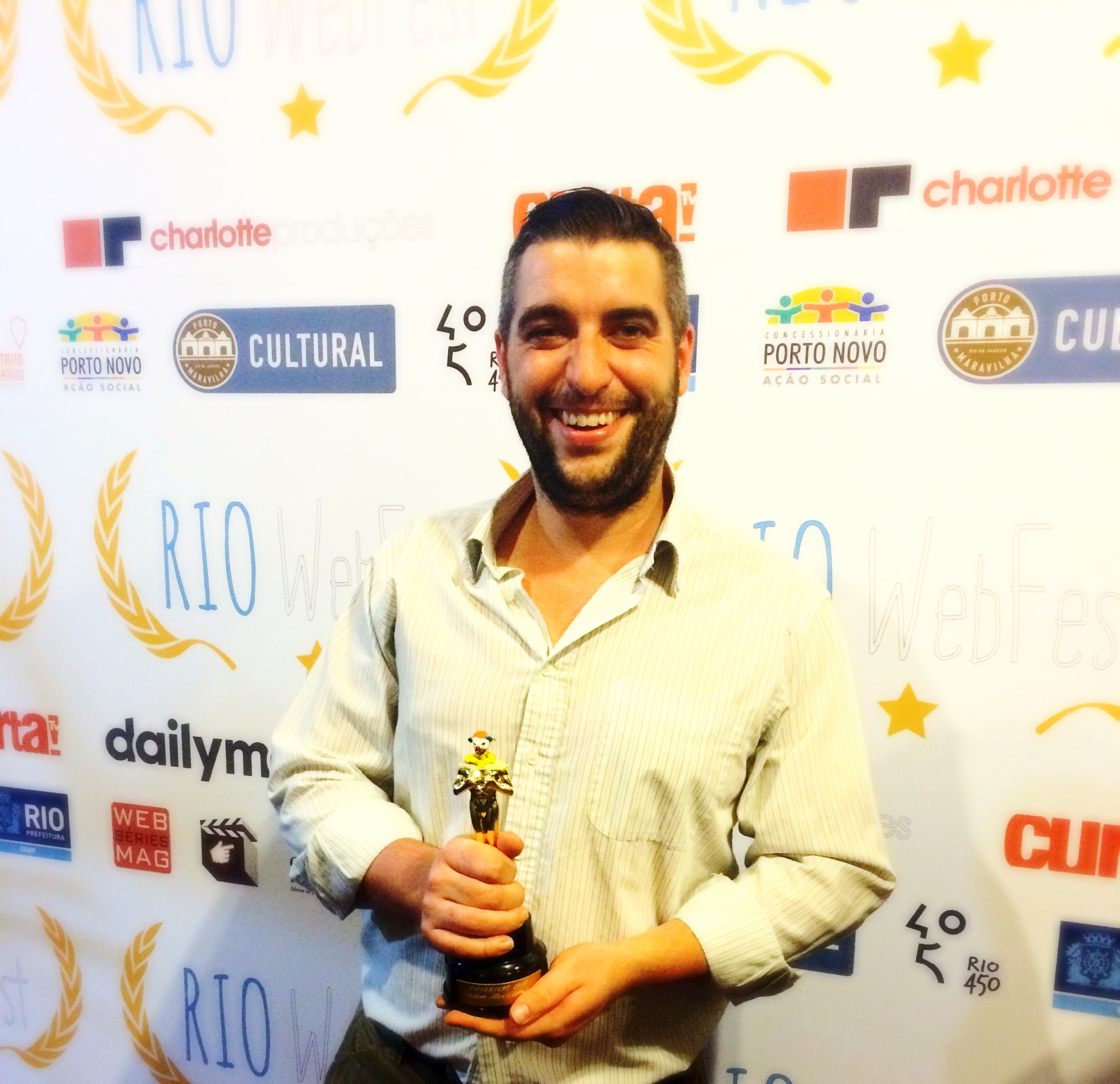 Winning Best Actor in Rio Web Fest for Playing Josh Hurts in Love Hurts