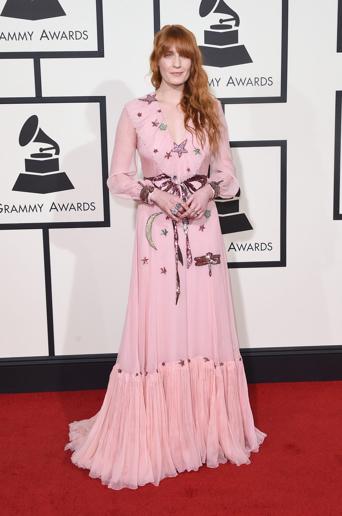 Florence Welch at an event for The 58th Annual Grammy Awards (2016)