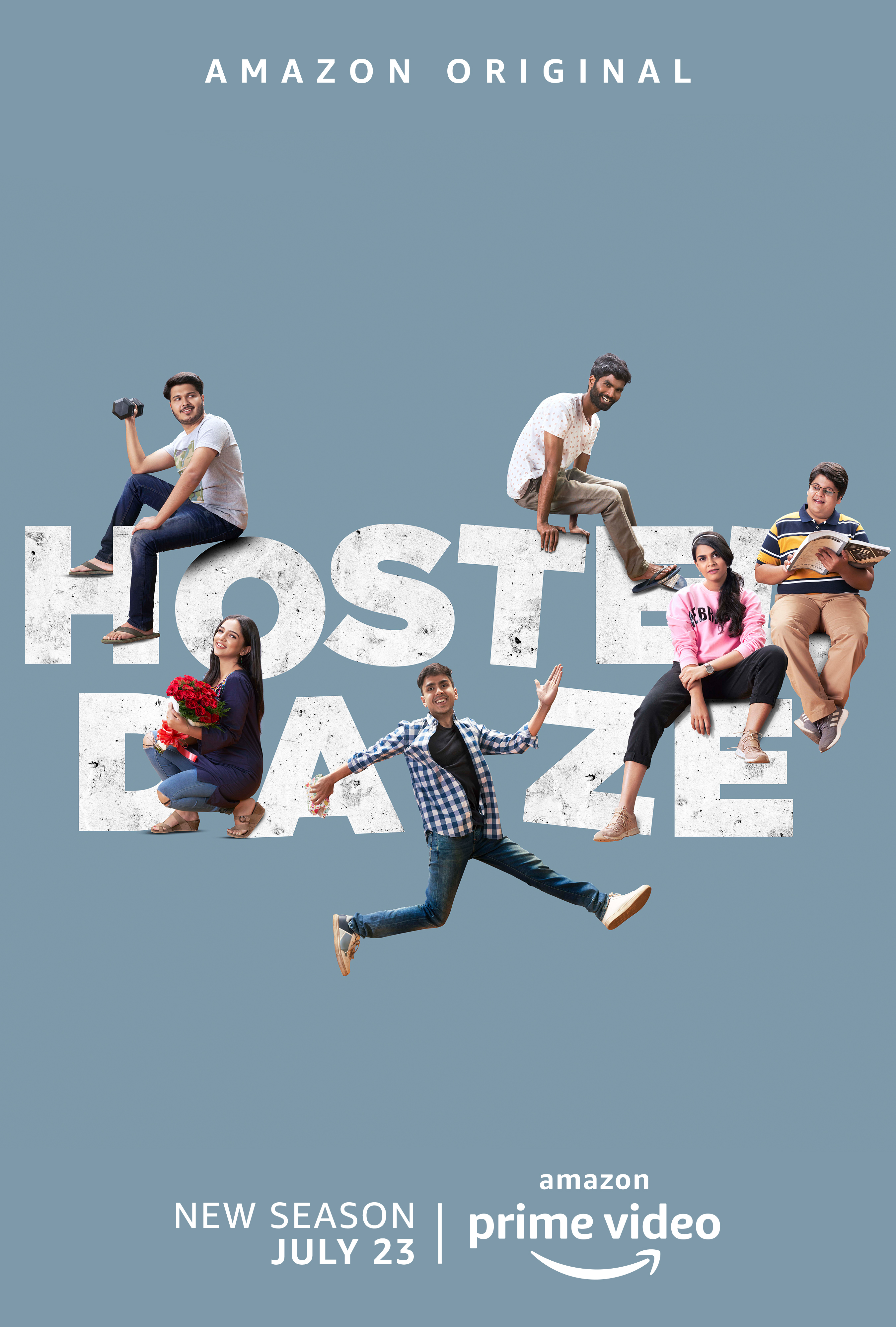 Shubham Gaur, Ahsaas Channa, Adarsh Gourav, Ayushi Gupta, Nikhil Vijay, and Luv Vispute in Hostel Daze (2019)